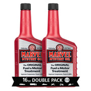 Marvel Mystery Oil front packaging showing clear product benefits and reliability
