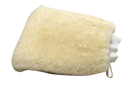 Mary Moppins front view of leather-backed wash mitt showing durable grip and lasting use