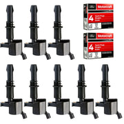 MAS full ignition coil and spark plug kit front packaging showing contents and compatibility