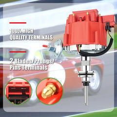MAS distributor red cap close-up highlighting secure terminal and corrosion resistance