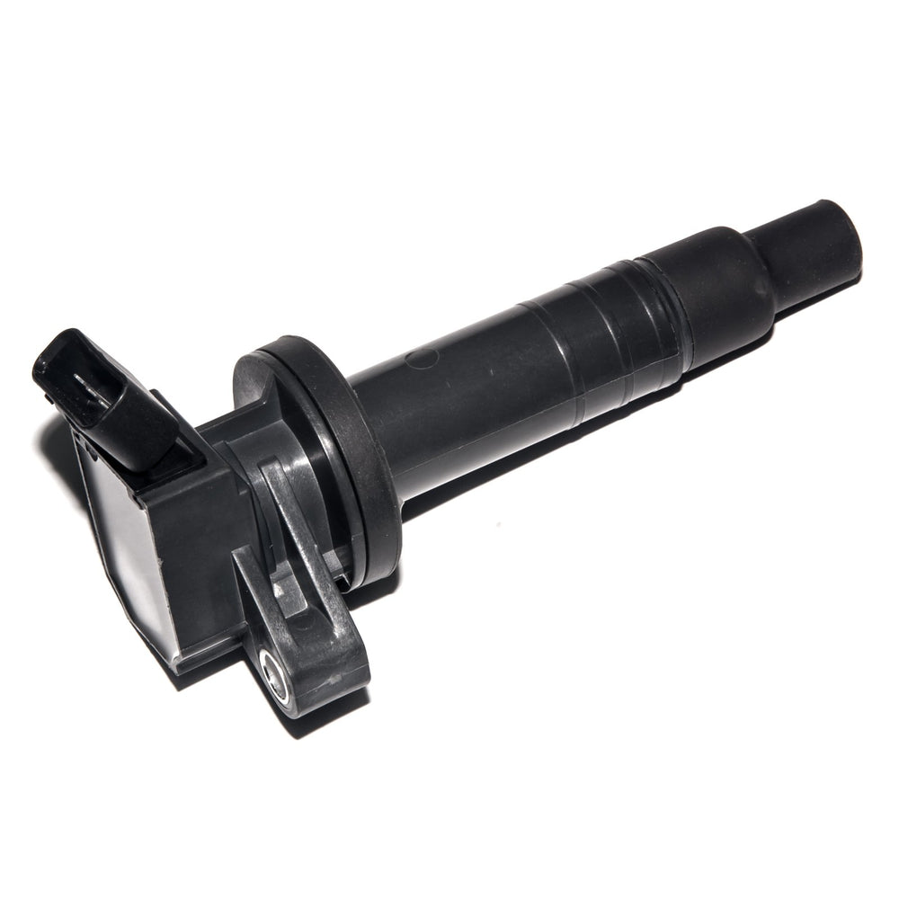 MAS ignition coil front view showing mounting and compact design benefit