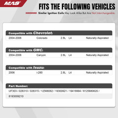 MAS ignition coil side connector detail displaying OEM-style plug and secure fit