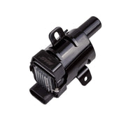 MAS round ignition coil front view showing robust housing and direct-fit replacement benefit