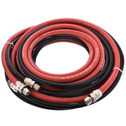 Master Airbrush front view of full 25-foot paired hose kit shows professional durability