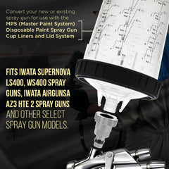 Master Airbrush MPS-840 installed on Iwata gun demonstrating quick retrofit benefit