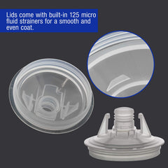 Master Airbrush reusable hard cup and retainer ring illustrating secure attachment