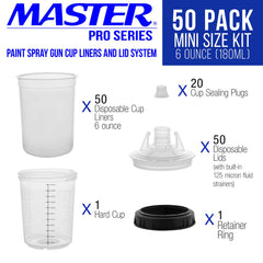 Master Airbrush close-up of clear disposable liner showing texture and fit benefits