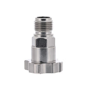 Master Elite MPS-844 adapter mounted on spray gun showing secure fit and easy conversion
