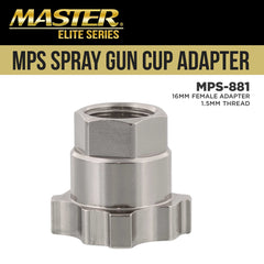 Master Airbrush adapter thread detail close-up demonstrating precise machining benefit