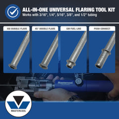 Mastercool mini tube cutter in use producing clean tubing ends for better seals
