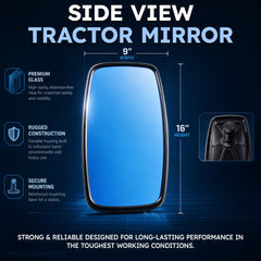 Maverick Advantage mirror in use on tractor enhancing operator awareness