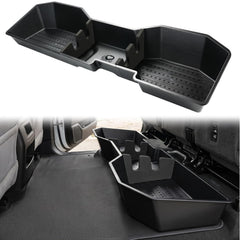 MAXDOM front view of underseat organizer showing neat storage and easy access