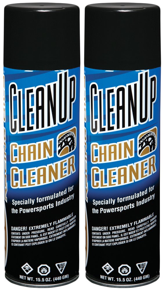 Maxima Clean-Up front packaging showing two aerosol cans and clear label benefits