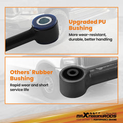 maXpeedingrods track bar installed on front axle showing improved steering geometry benefit