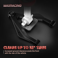 MAXRACING spacer close-up showing textured finish and durable steel construction