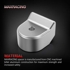 MAXRACING spacer lip detail showing secure seating and improved fitment