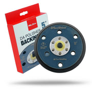 Maxshine front view of 5-inch backing plate showing hook-and-loop surface for secure pads