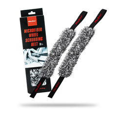 Maxshine front packaging showing two microfiber wheel belts and benefits