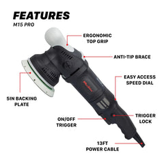 Maxshine M15 Pro top handle view highlighting ergonomic grip benefit