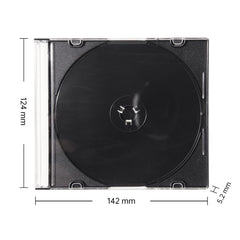Maxtek black tray closeup displaying center hub that secures discs and prevents scratches