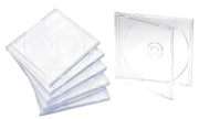 Maxtek clear jewel case front view showing visible artwork and professional presentation