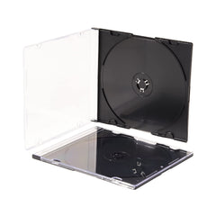 Maxtek slim jewel case front view showing clear cover and visible insert for presentation benefit