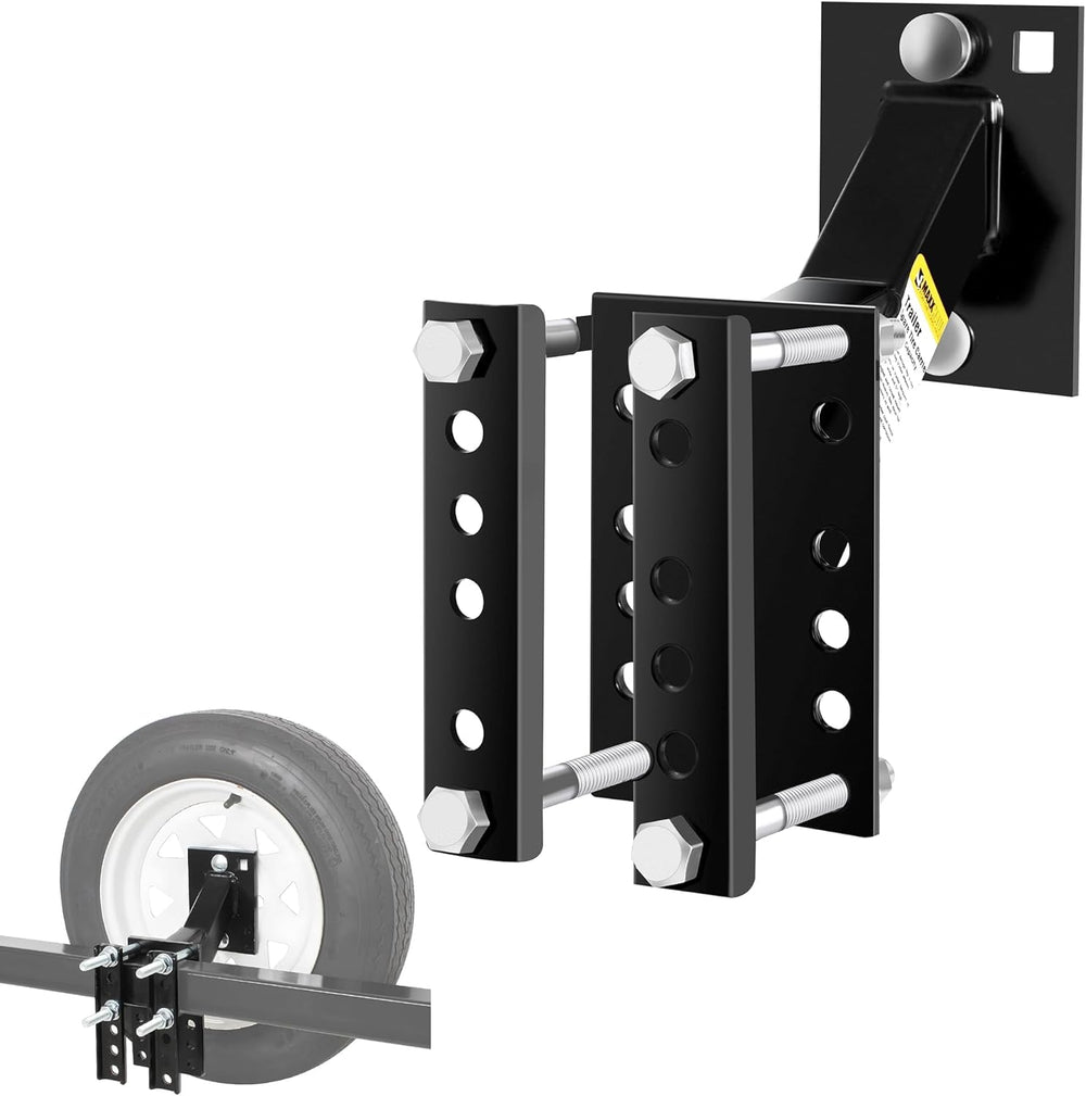 MAXXHAUL 50214 front view showing secure spare tire mounting and space-saving benefit