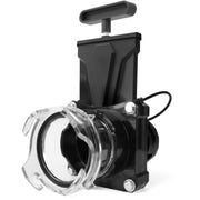 MAXXHAUL front assembly view showing 3-inch valve and adapter, durable construction benefit