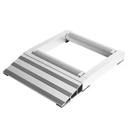 MAXXHAUL front view of 80401 stand showing sturdy aluminum frame and ramp benefit stability