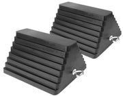 MaxxHaul front view of two chocks showing size and rugged build for secure parking