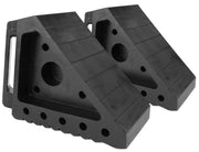 MAXXHAUL front view of chocks showing sturdy shape and benefit of stable parking