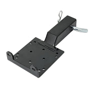 MAXXHAUL front view of hitch winch mount showing bolt patterns and fit benefit