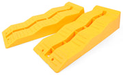 MAXXHAUL front view of both yellow ramps showing stepped design and stability benefit