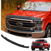 Maxzina front-view hood protector showing full coverage and factory fit benefit