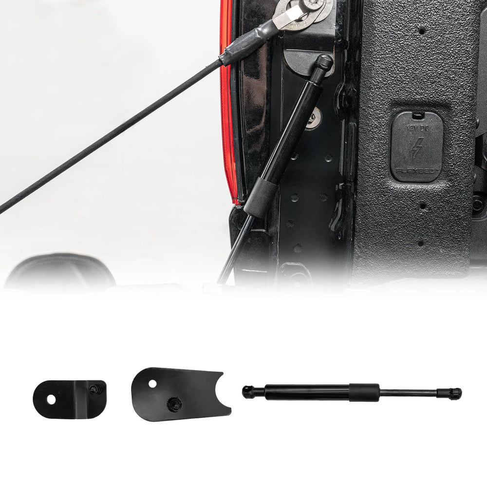 Maxzina tailgate assist front view showing compact damper and clean finish for reliable control
