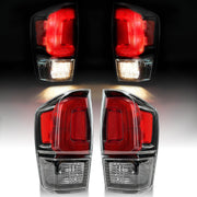 MAYELLO front view of clear-lens black tail light showing sleek styling and easy fit
