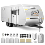 Mayrhofen front view full coverage protecting trailer from weather and debris