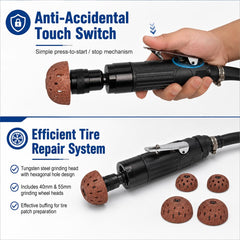 MCCKLE tire roller and liner scraper detail ensuring even patch application and prep