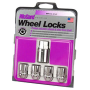 McGard front-packed wheel lock set showing chrome finish and secure look