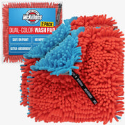 McKillans front view of dual-color pad showing blue and red sides and benefits