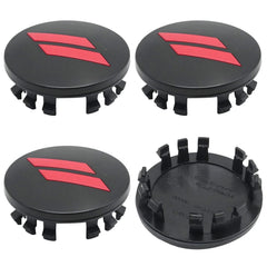 MDEOOSKY front view of four red center cap pack showing neat finish and uniform fit