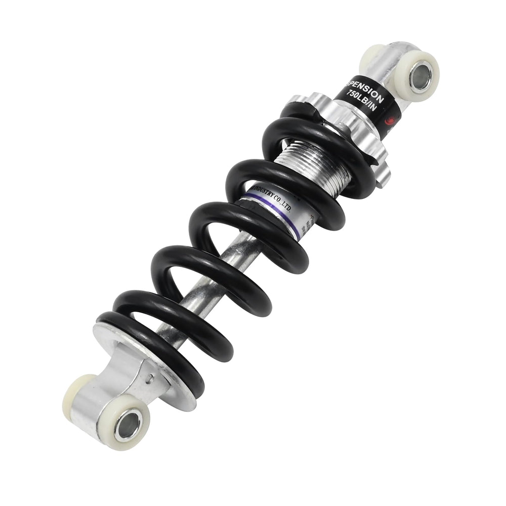 MDEOOSKY front view of rear shock showing eyelets and spring for reliable replacement