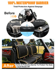 MDPROMCP rear split-seat detail showing tailored coverage and openings