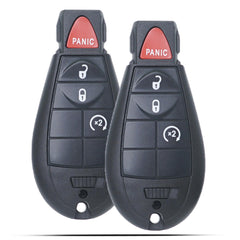 MechanMagic front view of replacement Jeep Cherokee fob showing clean shell and buttons, clear compatibility benefit