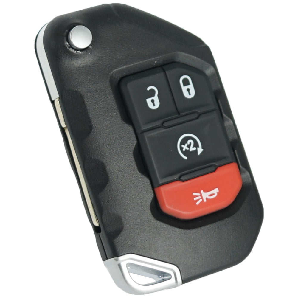 MechanMagic front view key fob showing buttons, quick replacement benefit