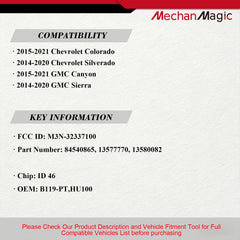 MechanMagic uncut HU100 transponder blade waiting to be cut to key code