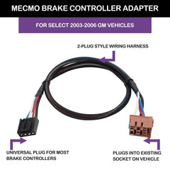 MECMO controller plug end connected to brake controller for easy connection
