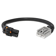 MECMO front connector close-up showing solid fit and easy plug-in benefit