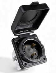 MECMO front flanged inlet showing clean mount and durable finish