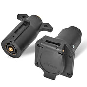 MECMO front view of 7‑pin connector showing full plug and socket, durable design
